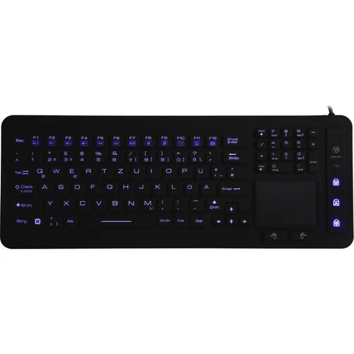 KB-JH-IKB98BL - Ergoguys DSI WATERPROOF IP68 FULL SIZE LED BACKLIT Keyboard
