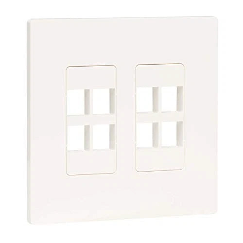 N080-208 - Tripp Lite 8-Port Keystone Double-Gang Faceplate