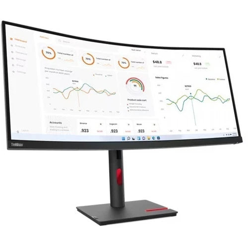 T34W-30 - Lenovo ThinkVision T34w-30 34" UW-QHD Curved Screen LCD Monitor 21:9 Raven