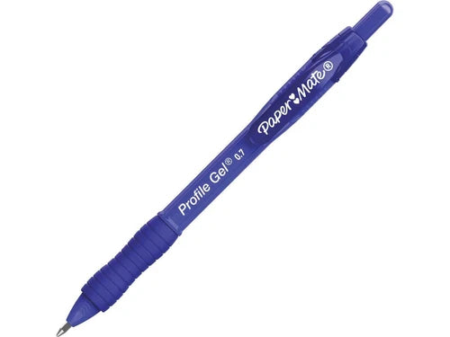 2095472 - Paper Mate Profile Gel 0.7mm Retractable PenRetractableBlue1 Dozen 209