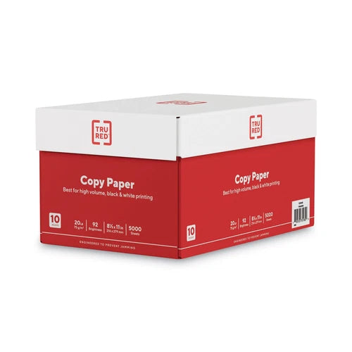 135848 - TRU RED Tru Letter Copy Paper Bright 10 Reams TR56958