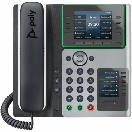 89B54AAABA - Plantronics Poly Edge E400 IP Phone Corded Corded Desktop TAA Compliant
