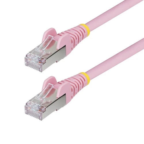 NLPN-6IN-CAT6A-PATCH - StarTech 6in Pink CAT6a Snagless RJ45 10G 100W PoE S/FTP Ethernet Cable