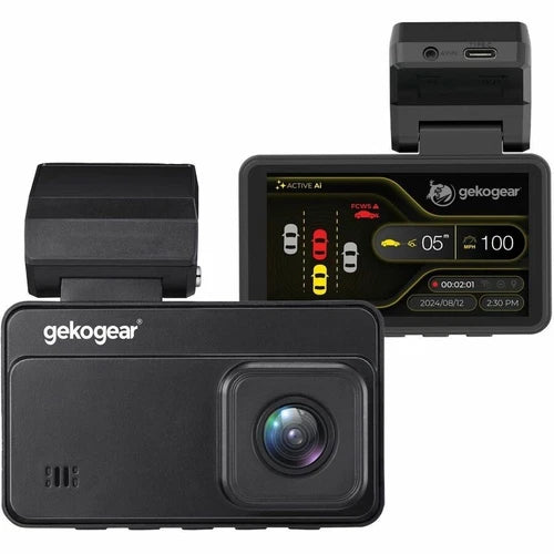 ORBITD220 - GekoGear 2K Quad HD AI Front and Rear Dash Cam