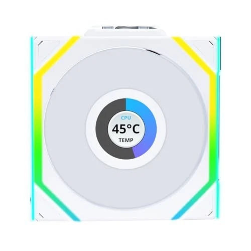 12RSLLCD1W1W - Lian Li UNI Fan SL-LCD Wireless 120 Reverse Blade ARBG Fan 1.6" LCD