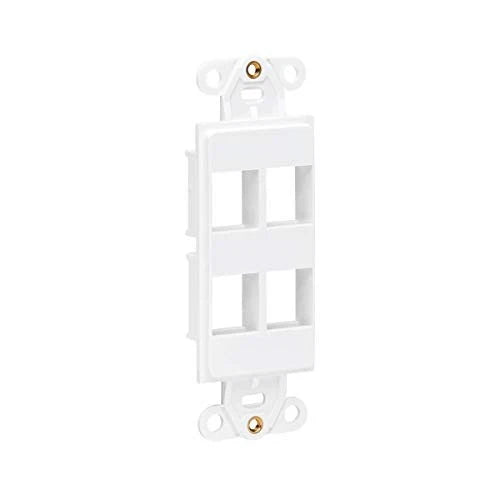 N042D-004V-WH - Tripp Lite Center Plate Insert Decora Vertical 4-Port