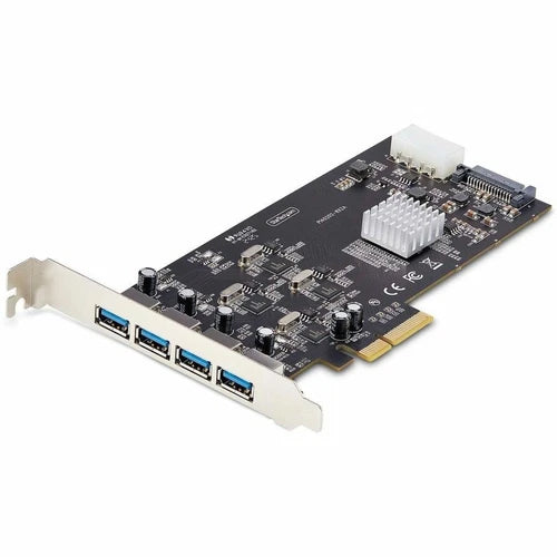P5Q4AUSBCARD - StarTech 4-Port USB PCIe Card. 4x USB-A Ports Windows/macOS/Linux