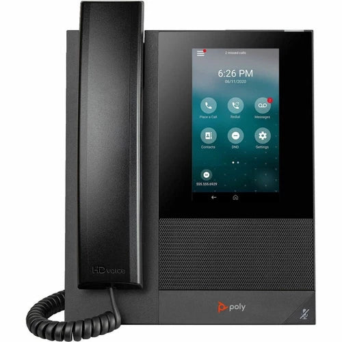 84C14AA-ABA - Poly CCX 400 IP Phone Corded Corded Wall Mountable Desktop