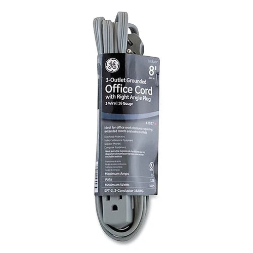 43027 - General Electric Three Outlet Power Strip 8ft Cord