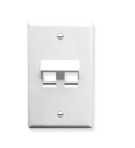 IC107DA2WH - ICC Faceplate 2 x Total Number of Socket White ABS Plastic