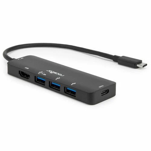 Y10A308B1 - Rocstor Type-C to HDMI/USB-Ax3/Type-C PD Charging