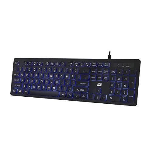 243184 - Adesso Large Print Illuminated Desktop Keyboard