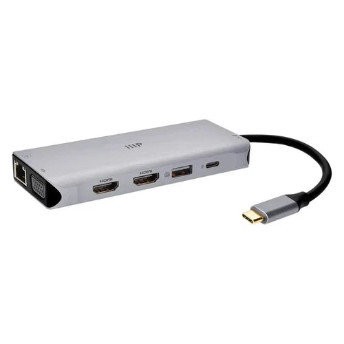 44466 - Monoprice MonoPrice 12-IN-1 DUAL-HDMI + VGA MST DOCK