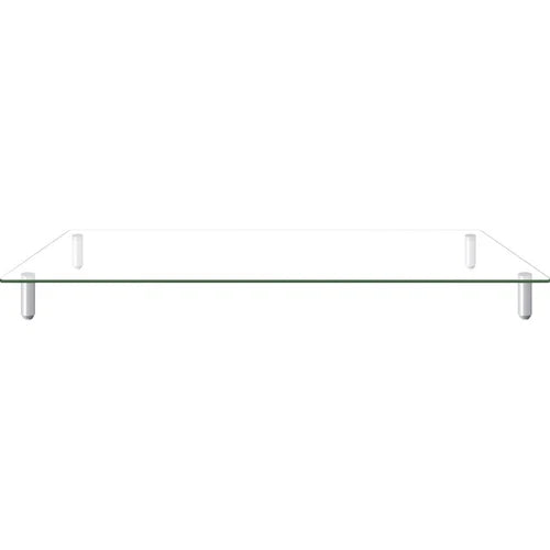 MS380 - Kantek Extra-Wide Glass Monitor Riser/Desk Shelf