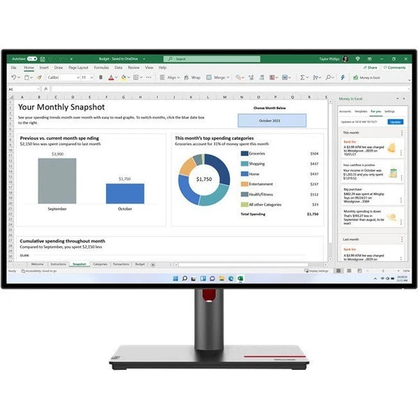 63A1ZAR1US - Lenovo ThinkVision P27h-30 27" WQHD LCD Monitor