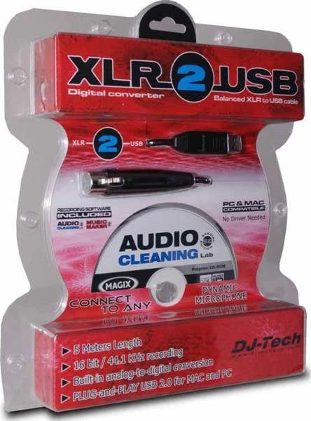 XLR-2-USB - DJ-Tech XLR 16.40ft Audio Cable Adapter