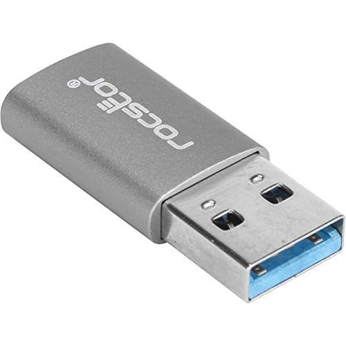 Y10A207-G1 - Rocstor USB 3.0 To USB C Slim Aluminum Space Gray Adapter USB Type-C