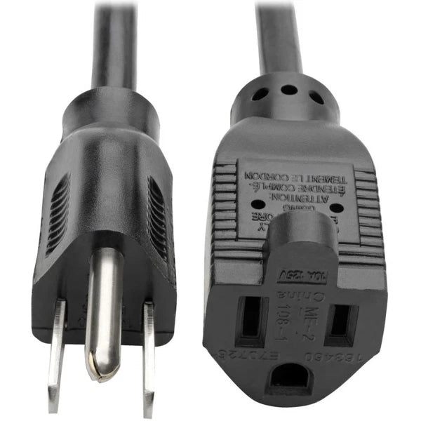 P022-003 - Tripp Lite Power Extension Cord 18 AWG 10A NEMA 5-15R to NEMA 5-15P 3ft 3'
