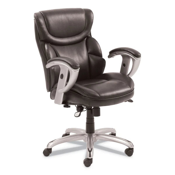 49711BRW - LF Products Emerson Task Chair Supports up to 300lbs. Brown/ Silver