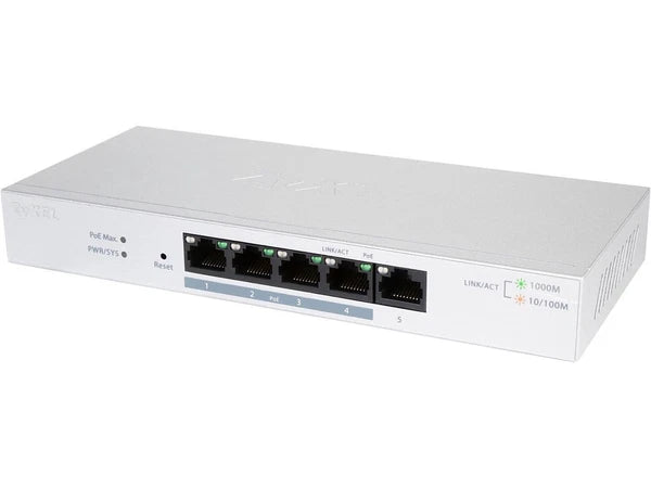 GS1200-5HP - Zyxel 5-port GbE Web Managed PoE Switch
