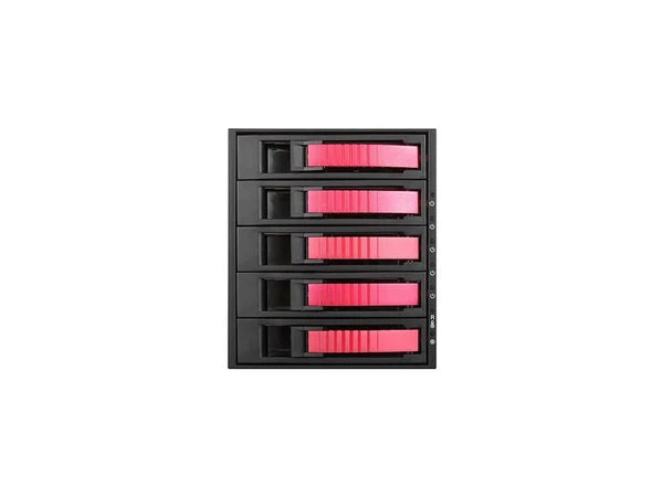 BPU-350HD-RED - iStarUSA 3 x 5.25" to 5 x 3.5" 2.5" 12Gb/s HDD SSD Hot-swap Rack