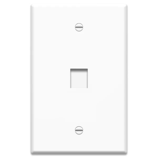 4XFP01KYWH - 4XEM 1port Keystone Face Plate Whiteaccs