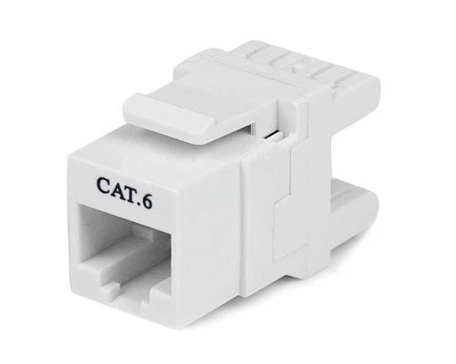 C6KEY110SWH - StarTech 180 Degree Cat 6 Keystone Jack RJ45 Ethernet Cat6 Wall Jack White