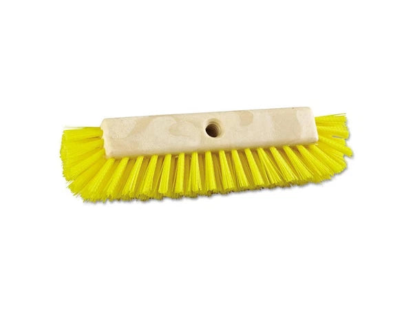 BWK3410 - Boardwalk Dual-Surface Scrub Brush Plastic Fill 10" Long Yellow