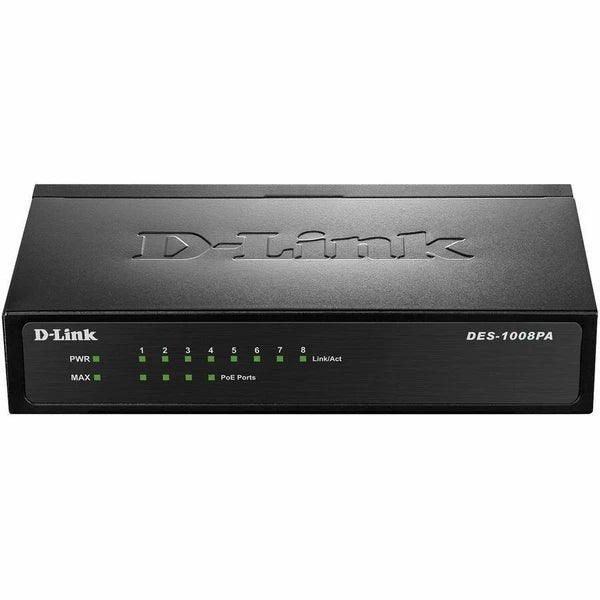 DES-1008PA - D-Link 8-Port Fast Ethernet PoE Unmanaged Desktop Switch
