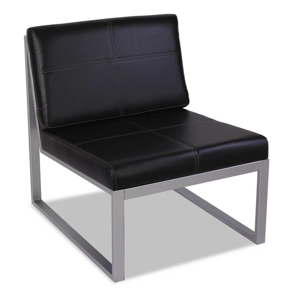 ALERL8319CS - Alera Ispara Series Armless Chair 26.38"x31.13"x30" Black Silver Base