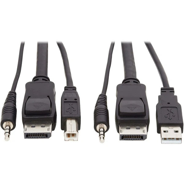 P783006 - Tripp Lite 5.9ft 4K USB 3.5mm Audio DisplayPort KVM Cable