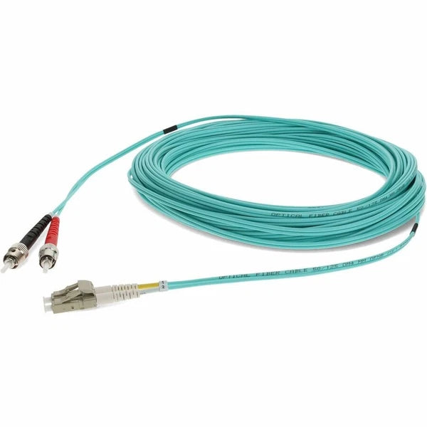 ADDSTLC20M5OM3 - AddOn 20m ST to LC OM3 Duplex OFNR Riser-Rated Fiber Patch Cable