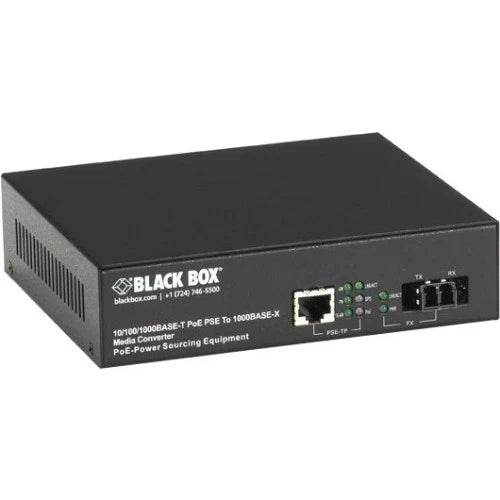 LPS500A-MM-LC - Black Box 10/100/1000base-t Poe Pse Gigabit Media Converter Network
