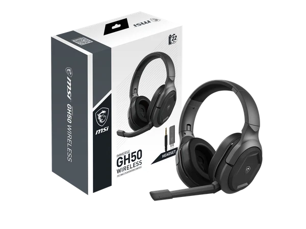 S37-4300030-SV1(CA) - MSI IMMERSE GH50 Wireless Gaming Headset 7.1 Surround Sound Carrying Pouch Inc