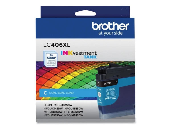 LC406XLCS - Brother INKvestment High-Yield Ink Yield Cyan