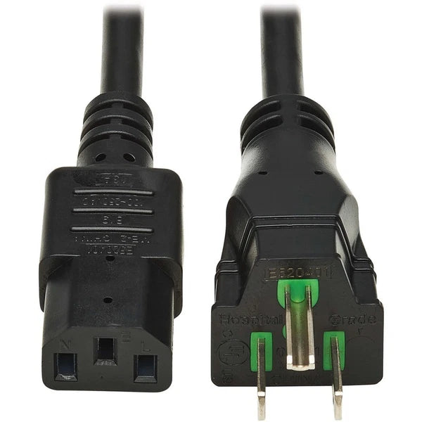 P006AB015HG - Tripp Lite 15ft Safe-IT Power Cord Hospital Grade 5-15P to C13 Cord
