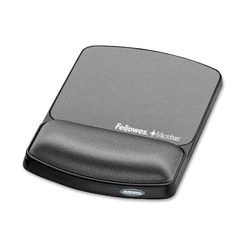 9175101 - Fellowes Gel Wristrest mousePadLink Microban Graphite AntiMicrobial
