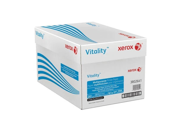 3R02641 - Xerox Vitality Multipurpose Printer Paper 8.5 x 11" 3 Hole Punch 75 GS