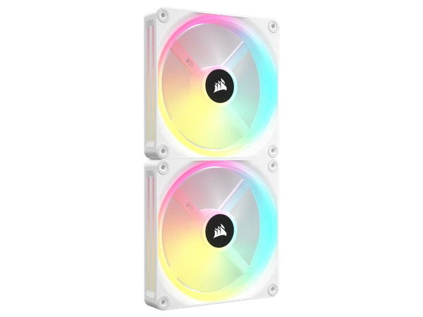 CO-9051008-WW - Corsair 2x iCUE LINK QX140 140mm Magnetic Dome RGB Fans White