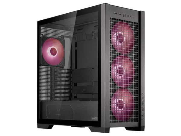 GT302/ARGBFANS/BLK// - Asus TUF Gaming GT302 ARGB ATX Mid-Tower Case Four 140 x 28 mm ARGB fans