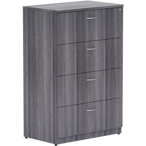 LLR-69624 - Lorell Weathered Charcoal 4-drawer Lateral File