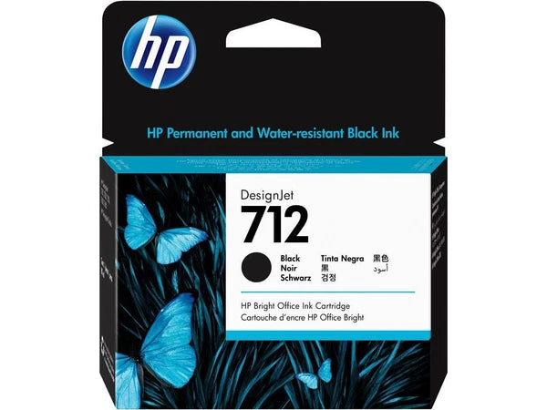 3ED71A - HP 712 80-ml Black DesignJet Ink Cartridge