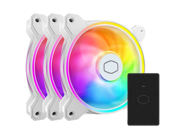 MFL-B2DW-213P2-R2 - Cooler Master MasterFan MF120 Halo² White 3in1 PC Case Liquid Cooler Air Cooler