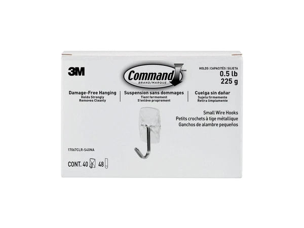 17067CLR-S40NA - Command Clear Small Wire Hook