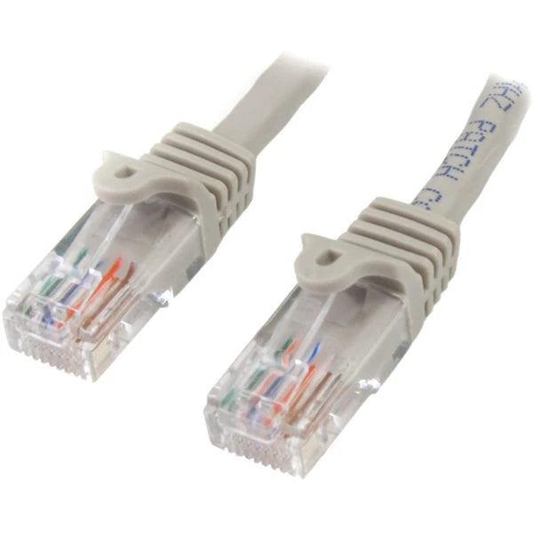 45PATCH15GR - StarTech 15ft Gray Snagless Cat5e Utp Patch Cable Rj-45 Male