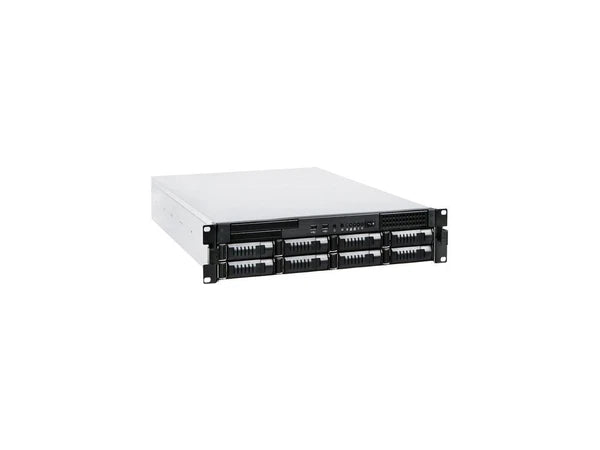 E2M8 - iStarUSA Black Aluminum Steel 2U Rackmount 8-Bay Storage Server Rackmount