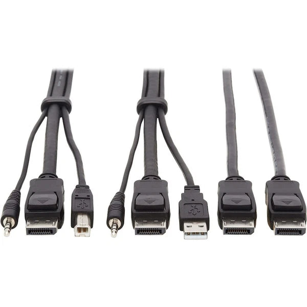 P783010DP - Tripp Lite 10ft 4K Dual DisplayPort KVM Cable Kit
