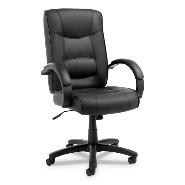 SR41LS10B - Alera Strada Series High-Back Swivel/Tilt Top-Grain Leather Chair
