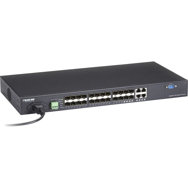 LGB5124AR2 - Black Box 24-Port SFP Gigabit Managed Fiber Switch