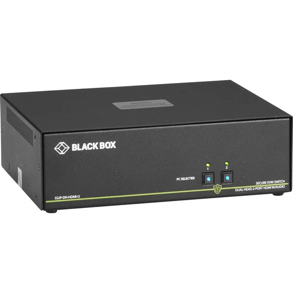 SS2P-DH-HDMI-U - Black Box NIAP 3.0 2-Port Dual-Head HDMI KVM Switch